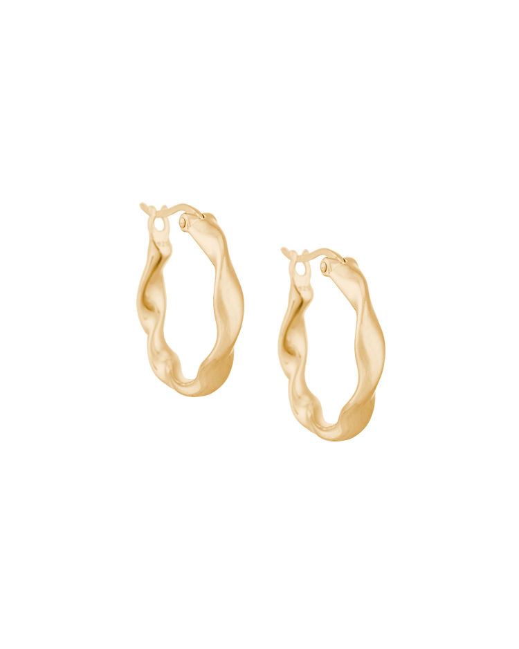 WAVE HOOPS (18K GOLD PLATED) IMAGE 1