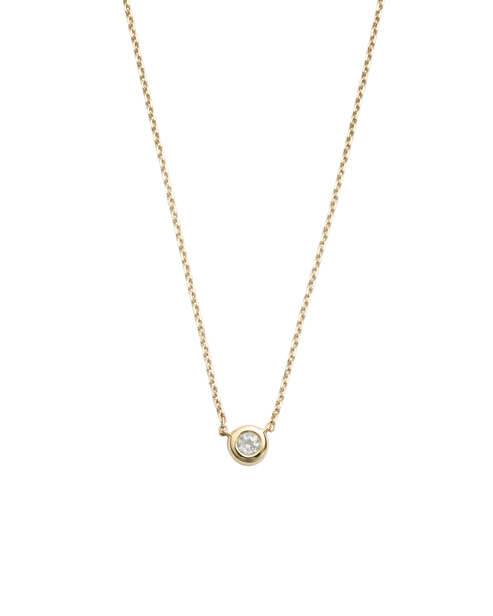 PETITE BIRTHSTONE NECKLACE (9K GOLD) IMAGE 10