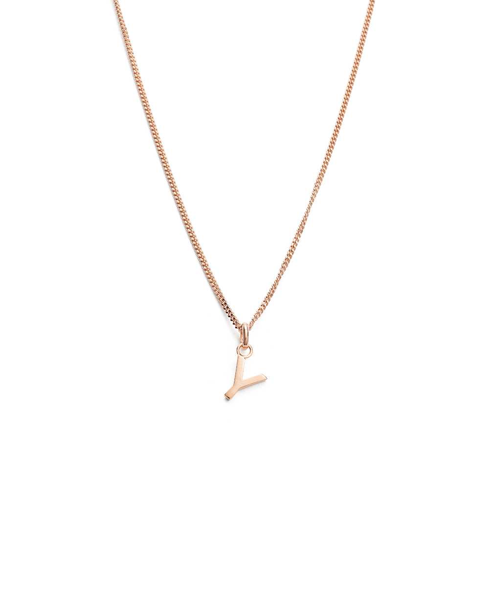 OUTLINE INITIAL NECKLACE A-Z (18K ROSE GOLD VERMEIL)