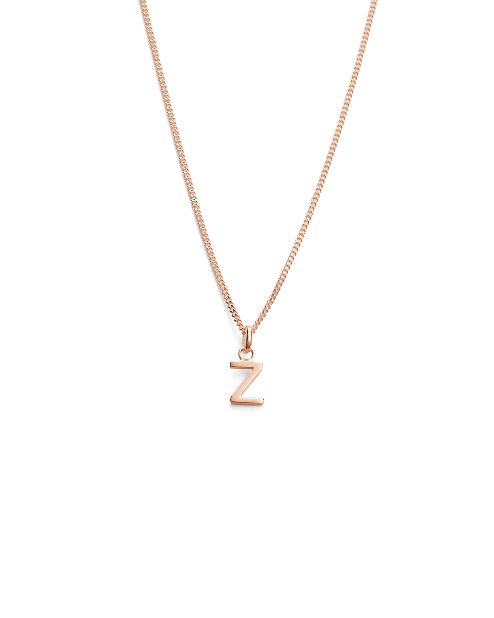 OUTLINE INITIAL NECKLACE A-Z (18K ROSE GOLD VERMEIL)